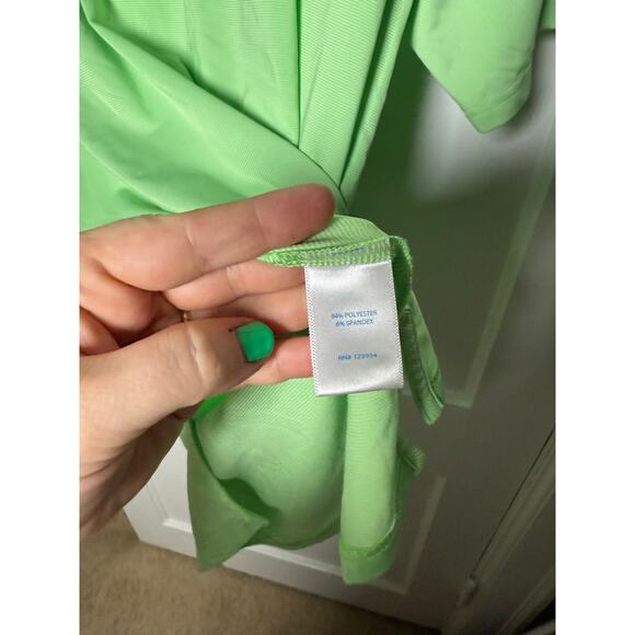 Southern Tide Tide to Trail Green Striped Performance Golf Polo Stretch Men's LG - Picture 5 of 7